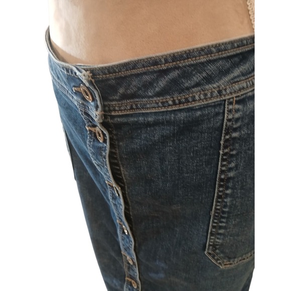 Liz Claiborne SIMPLY LIZ Women's Denim Button Front Midi Skirt Size 18 - Picture 3 of 10